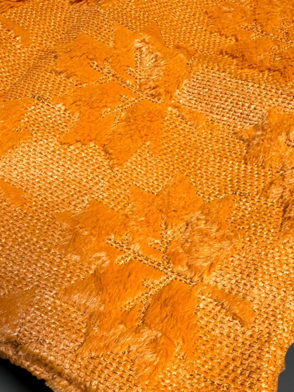 Fall Pumpkin & Maple Leaf Pillow Covers Set of 2 16x16 Burnt Orange NWT